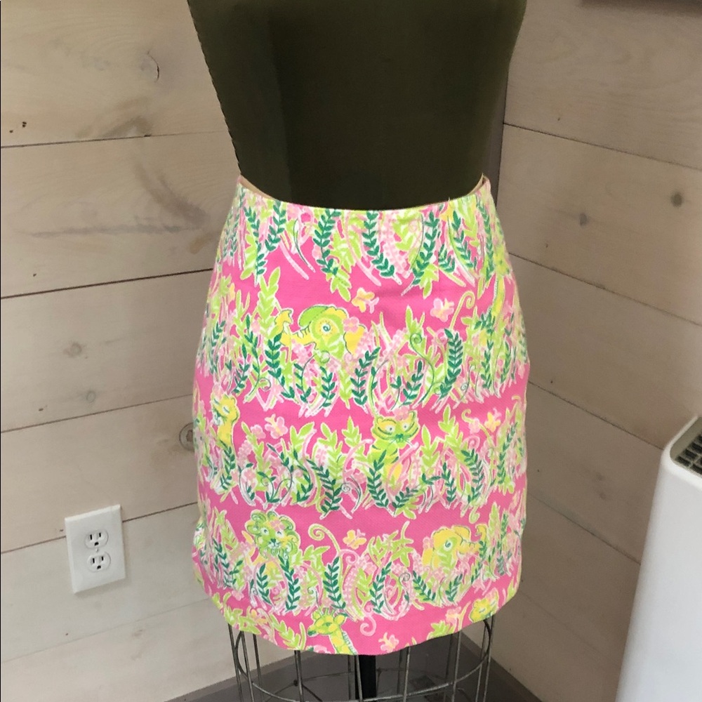 Lilly Pulitzer Pink Floral Mini Skirt